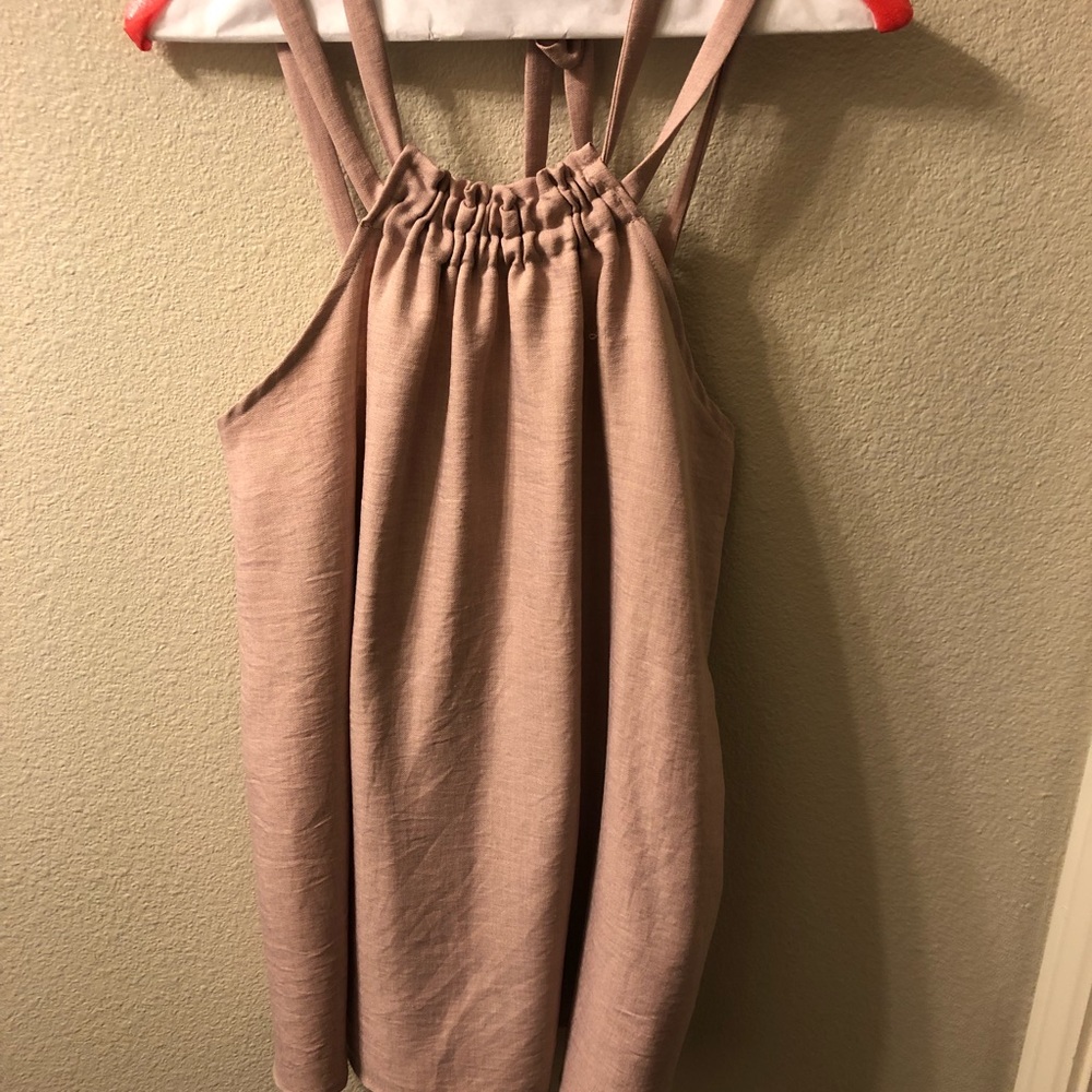 Blush/rose sleeveless blouse